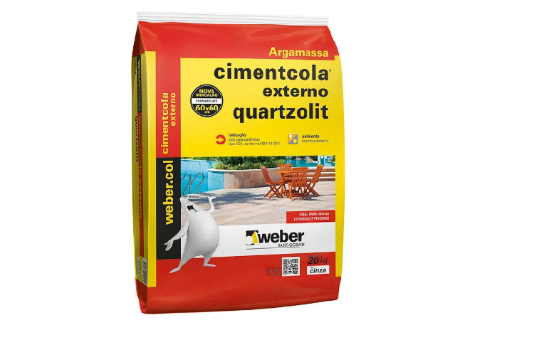 Cimentcola Externo AC2 Cinza 20KG - QUART...