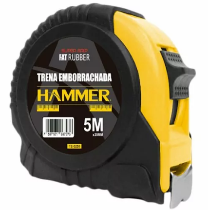 Trena Emborrachada Fita Aço Trava 25mm - ...