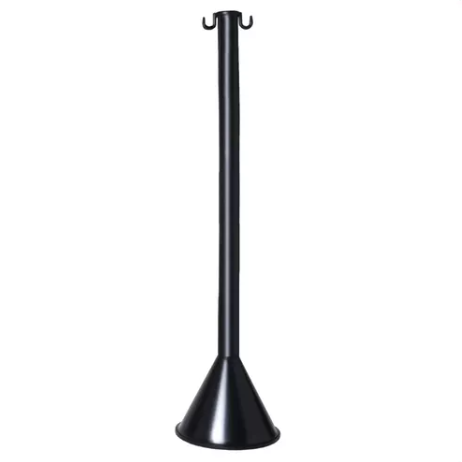 Pedestal P/ Corrente PVC Cor: Preto 90CM ...