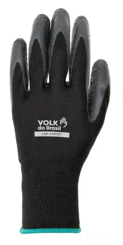 Luva GRIP COMFORT - Preta - CA: 38293 - VOLK