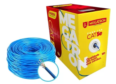 Cabo De Rede CAT5E - Azul - 305 m - REF: ...