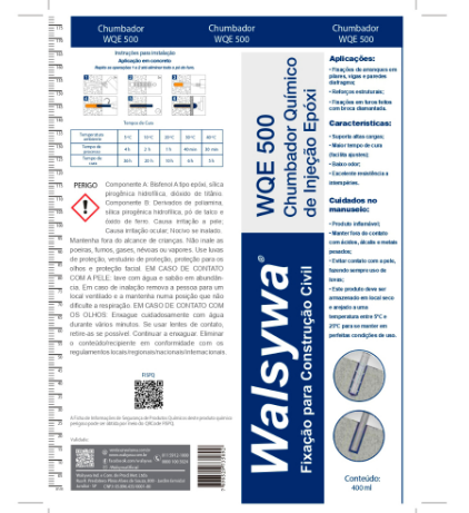 Chumbador Químico WQE 500 - 400ml - WALSYWA