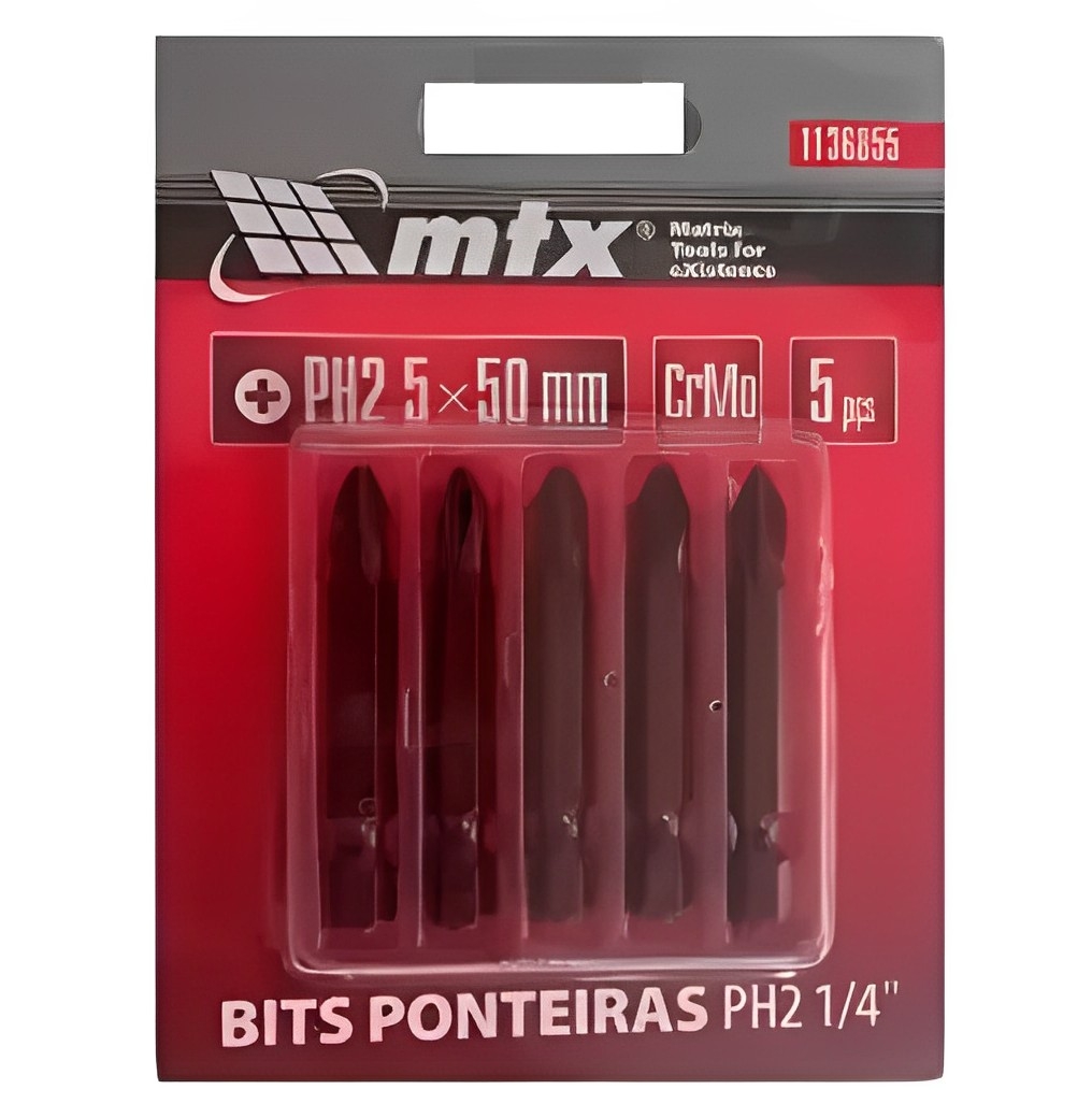 Bits PHILLIPS PH2 (5 Unidades) 1/4 - MTX