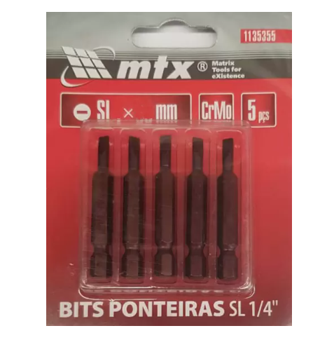 Bits Fenda (5 Unidades) 1/4" - MTX