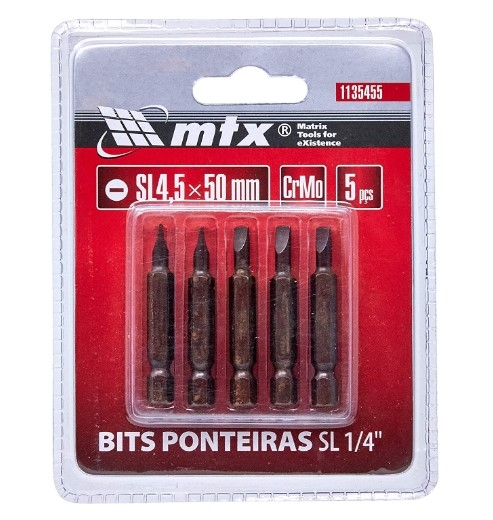 Bits Fenda (5 Unidades) 1/4" - MTX