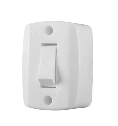 Interruptor Externo Retangular Branco 250...