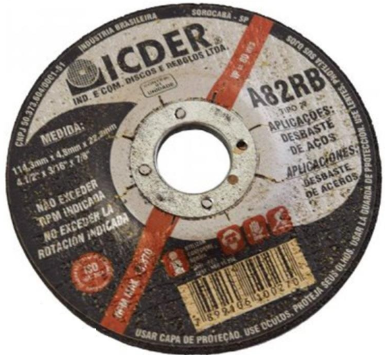 Disco Desbaste 7/8 X 1/4 - 22,2 X 6,4 -ICDER