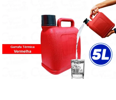 Botijão Termico Cor: Vermelho 5LTS -FORTLINE