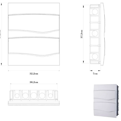 Quadro Central Pvc Sobrepor Nema P/ 24 Di...