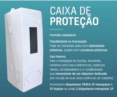 Caixa Proteção Disjuntor DIN Bipolar 2P+T...