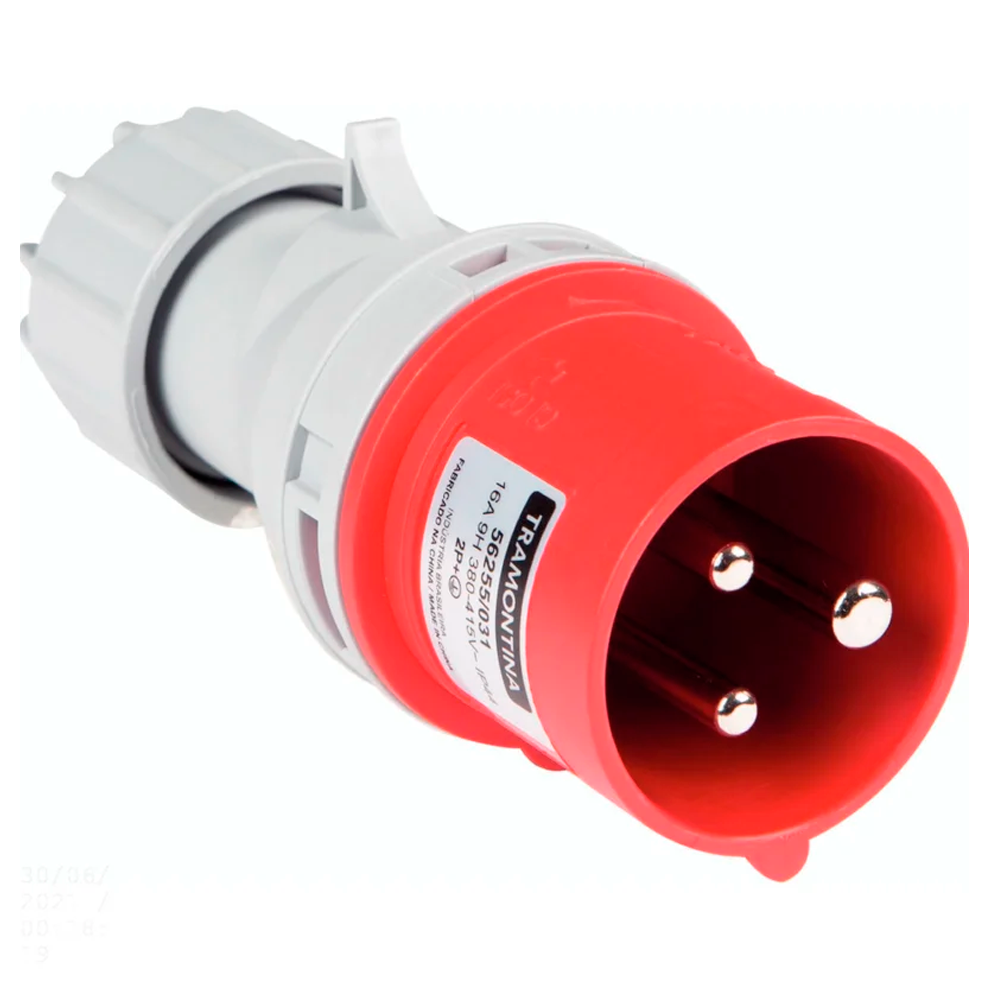 Plug 2P+T 415V/16A/9H Vermelho 56255031 T...