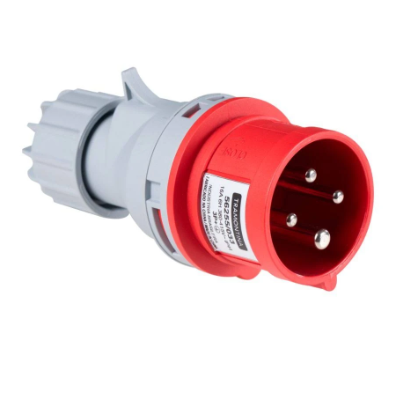 Plug 3P+T+N 415V/16A/6H Cor: Vermelho Ref...