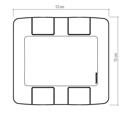 Placa Quadrada Cega C/ 1 Furo Mod. Aria C...