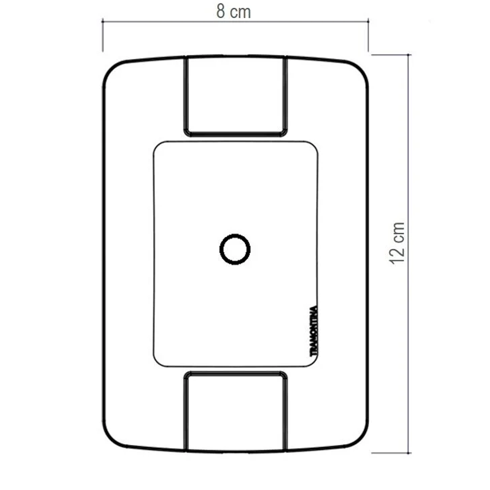 Placa com 1 Furo Modelo Aria Branco 9,5MM...