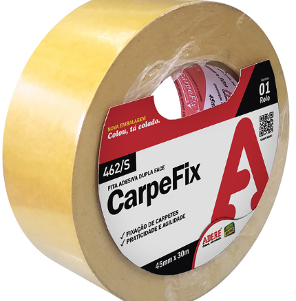 Fita Dupla Face Carpefix Cor: Branco 45mm...