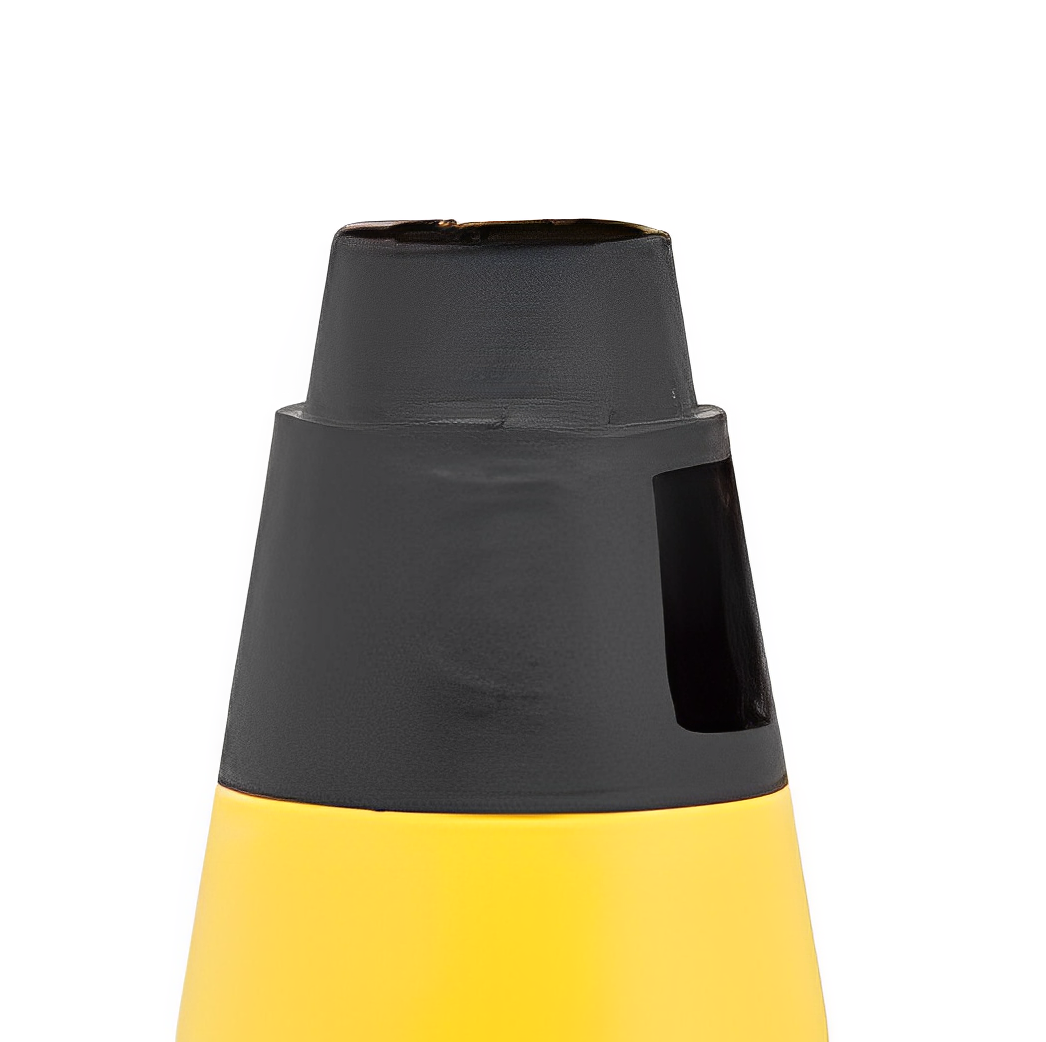 Cone Para Sinalização Preto Amarelo 50cm ...