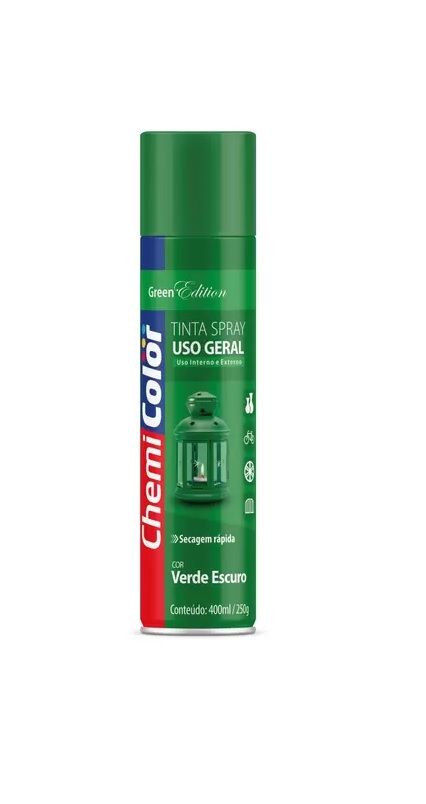 Tinta Spray Verde Escuro Uso Geral 400 ML...