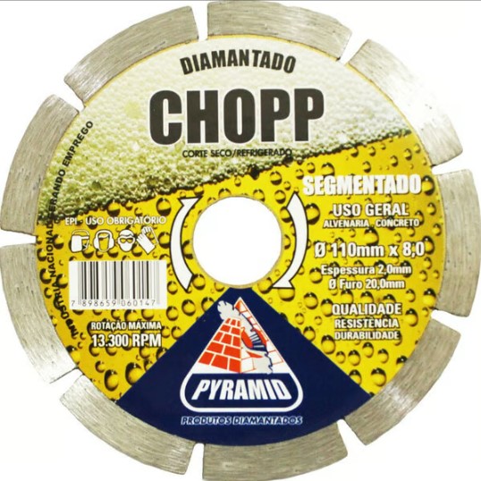 Disco Diamantado Segmentado (CHOPP) 110 X...