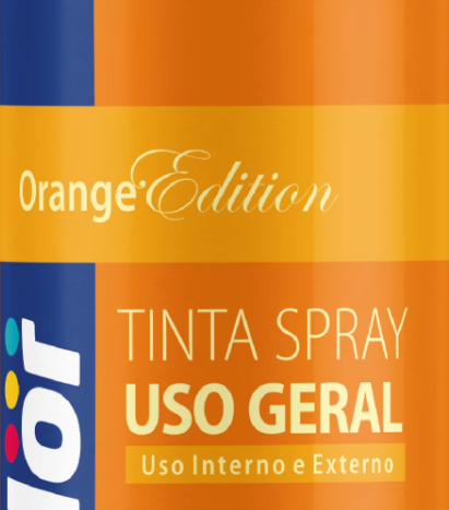 Tinta Spray Laranja Secagem Rápida 400 ML...