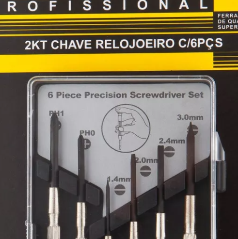 Kit De Chaves Relojoeiro Com 6 Pçs - EDA