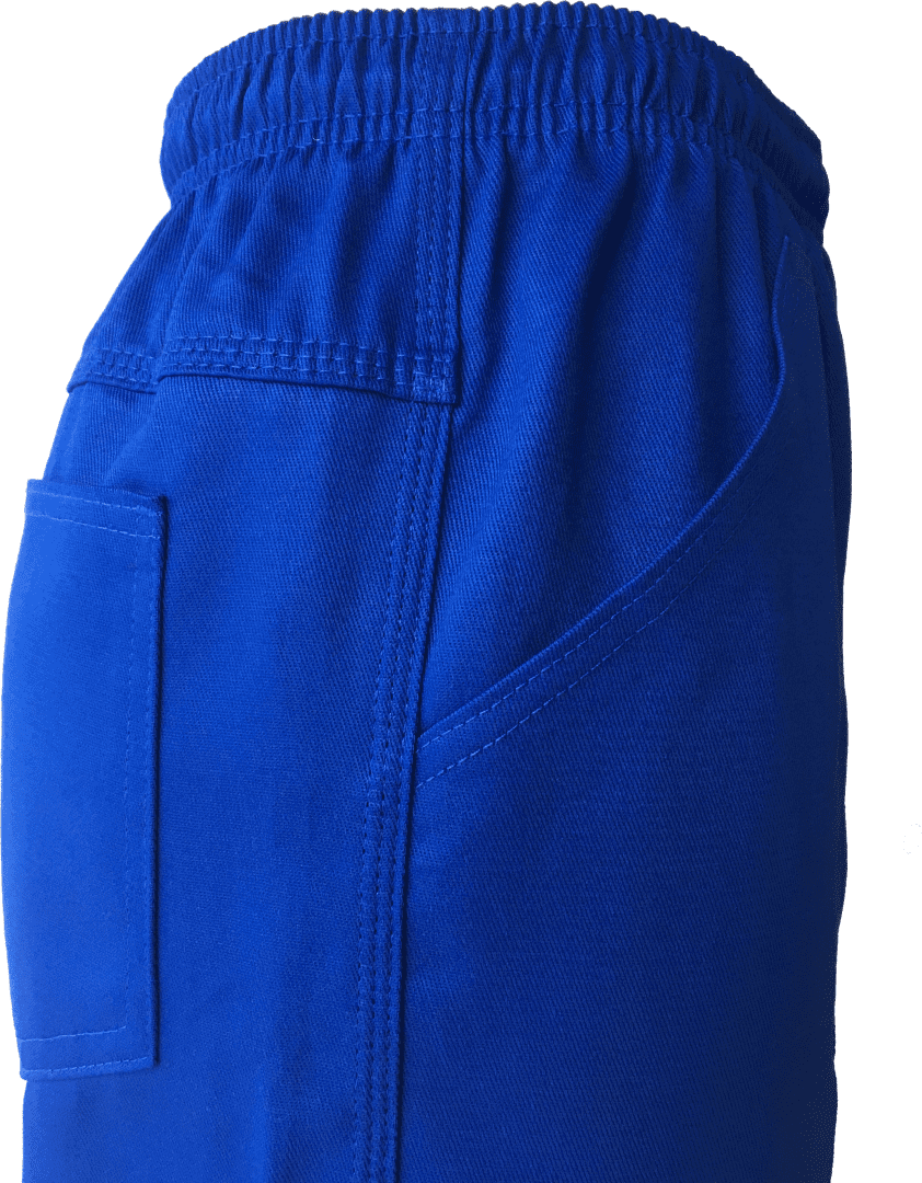 Calça em Brim Elastico Total Azul C/ Bols...