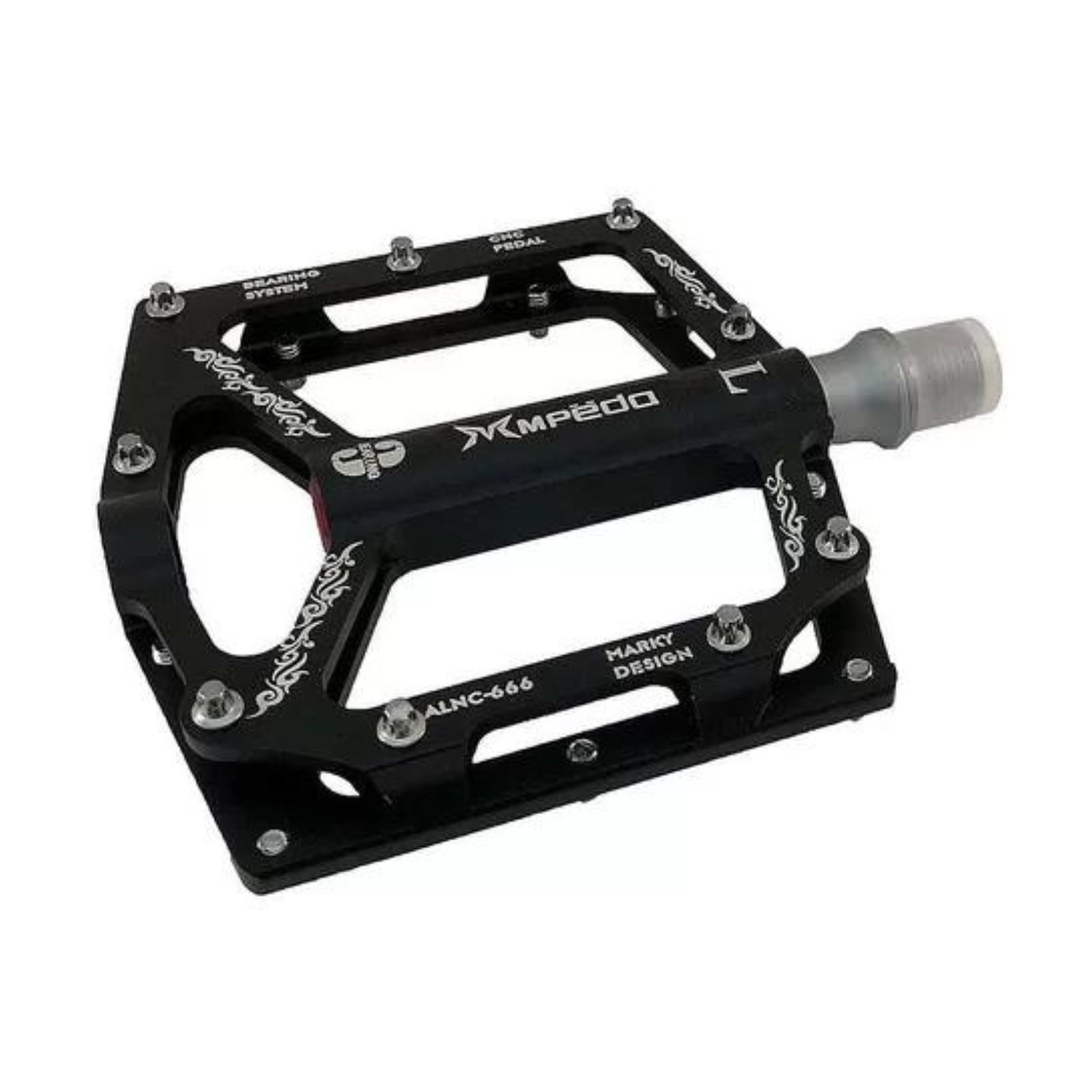 PEDAL MPEDA PLATAFORMA ING ALUMÍNIO PRETO...